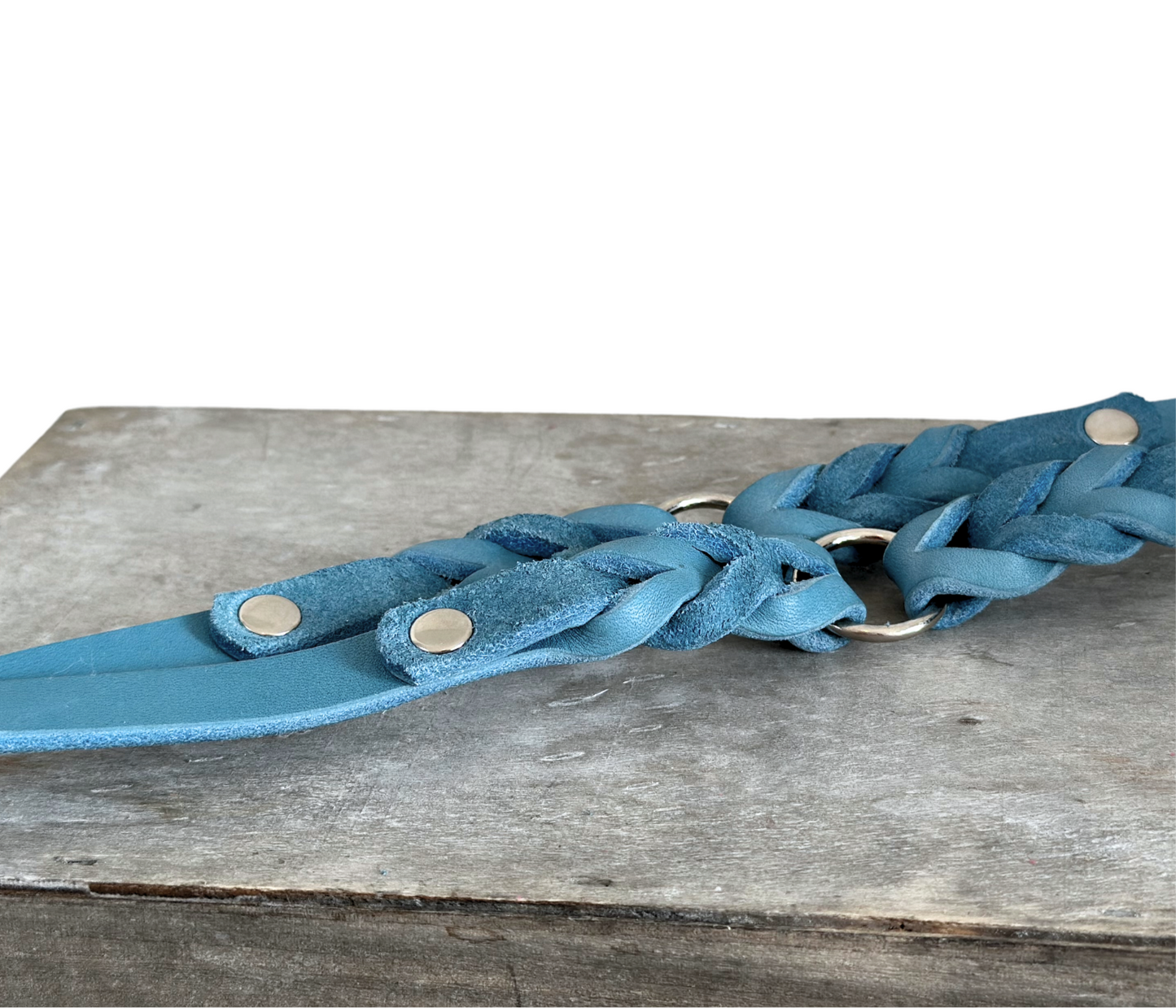 Fettlederleine Audrey Babyblau