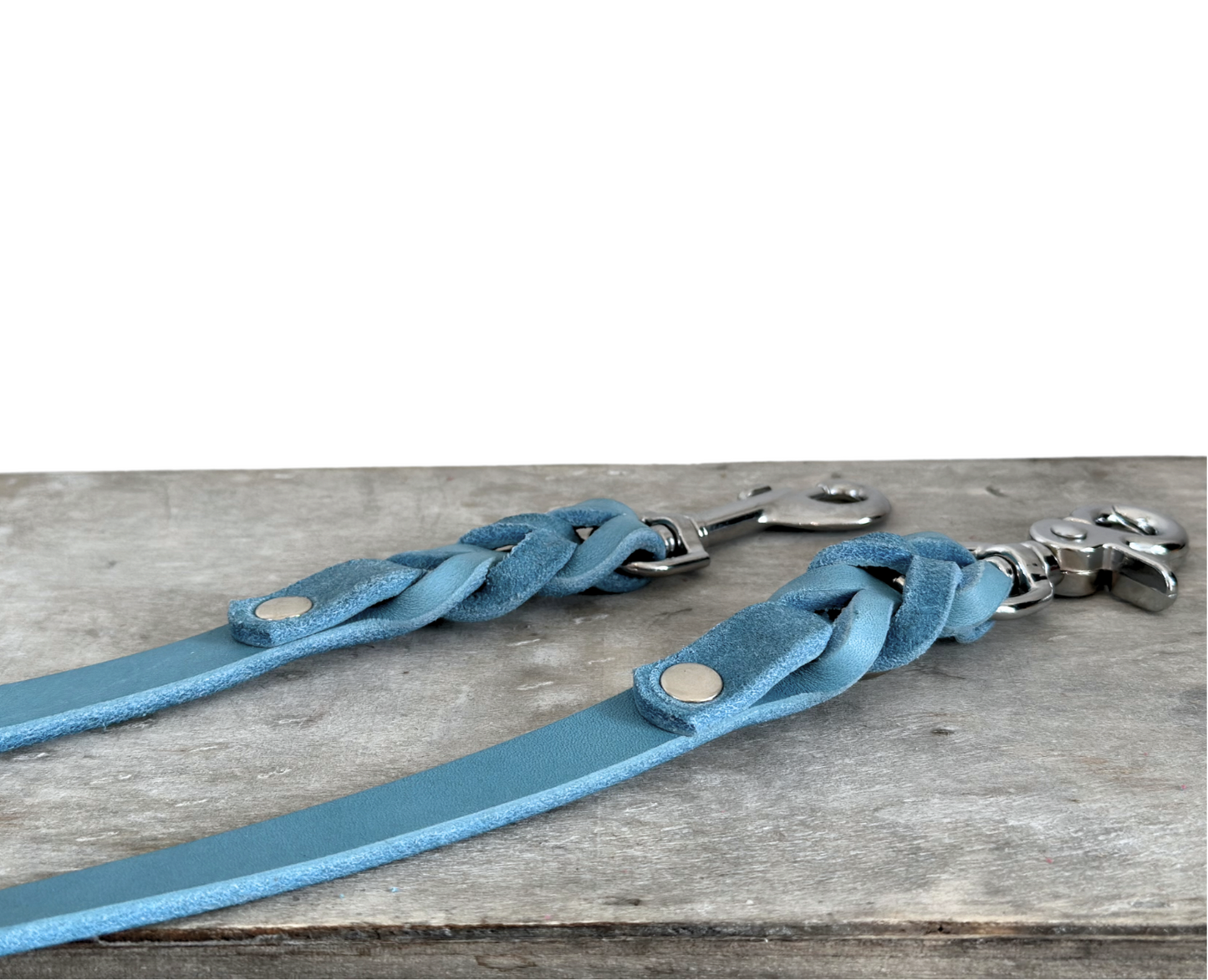 Fettlederleine Audrey Babyblau